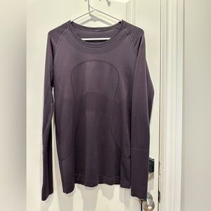 LuluLemon swiftly tech long sleeve shirt. Dark purple. Size 10